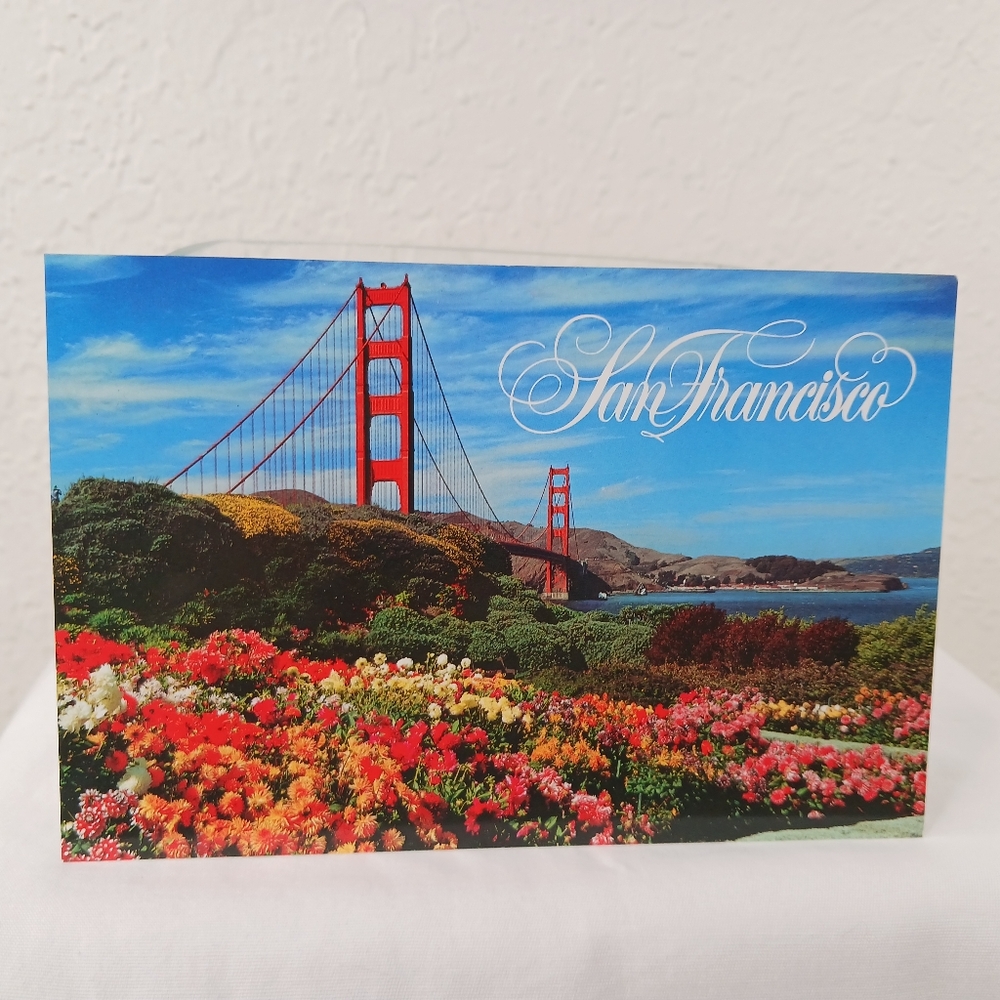California San Francisco Golden Gate Bridge Photograph Print Postcard